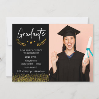 Studenten inbjudan, trendig, elegant inbjudningar