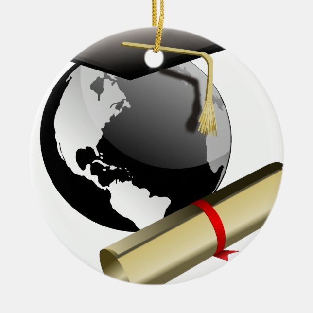 Studenten Julgransprydnad Keramik (Framsidan)