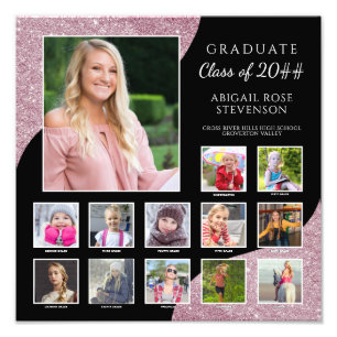 Studenten K-12 Photo Collage Ro Guld Fototryck