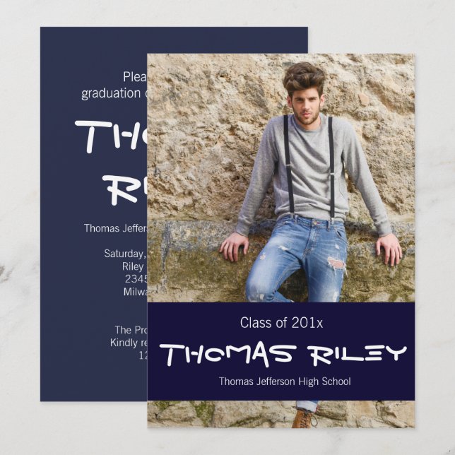 Studenten Kärlek Inbjudningar (Fram/baksida)