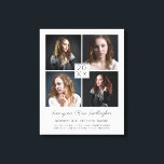 Studenten Keepsaké Modern Photo Collage Classic Canvastryck<br><div class="desc">Lägg dina skolminnen i visning med den här anpassningsbarna,  det moderna fotokollaget. I designen finns utrymme för 4 av dina graderingsfoton,  tillsammans med året i mitten. Ta med namn i student i skript för elegant,  namn i skolan och vad du åstadkommit. Använda de enkla mallar som du vill anpassa.</div>