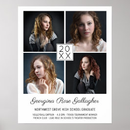 Studenten Keepsaké Modern Photo Collage Classic Poster