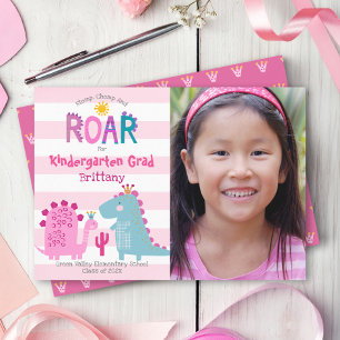Studenten Kindergarten Photo Dinosaurs Girl Cute Meddelande