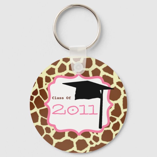 Studenten-klass 2011 - Giraffe Print & Rosa Nyckelring (Framsida)