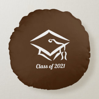 Studenten-klass 2021 BRNWHT Rund Kudde