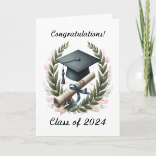 Studenten klass 2024 Grattis Hat Kort