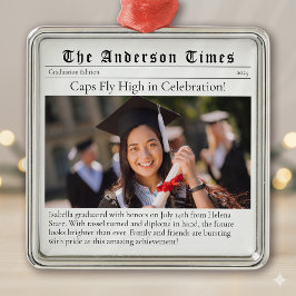 Studenten-klass 2025: Fotokeepsaké Julgransprydnad Metall