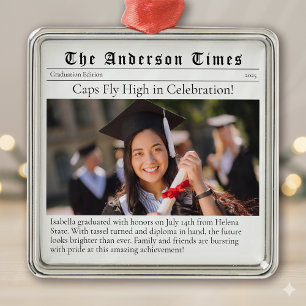 Studenten-klass 2025: Fotokeepsaké Julgransprydnad Metall