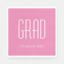 Studenten-klass 2025: Minimalistisk Rosa Pappersservett