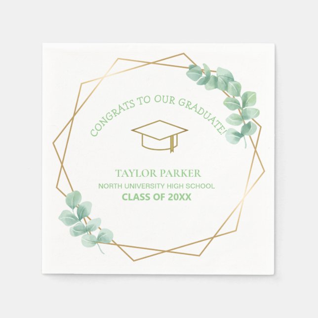 Studenten-klass 2025 pappersservett (Framsidan)