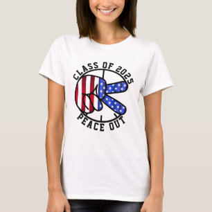 Studenten-klass 2025: Peace Out Student USA T Shirt