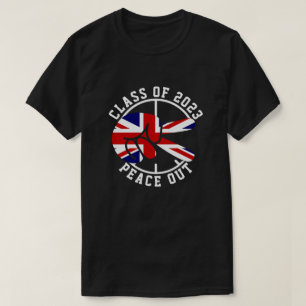Studenten-klass 2025: Peace out UK Student T Shirt