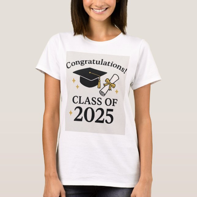 Studenten-klass 2025 - Skolutbildning T Shirt (Framsida)