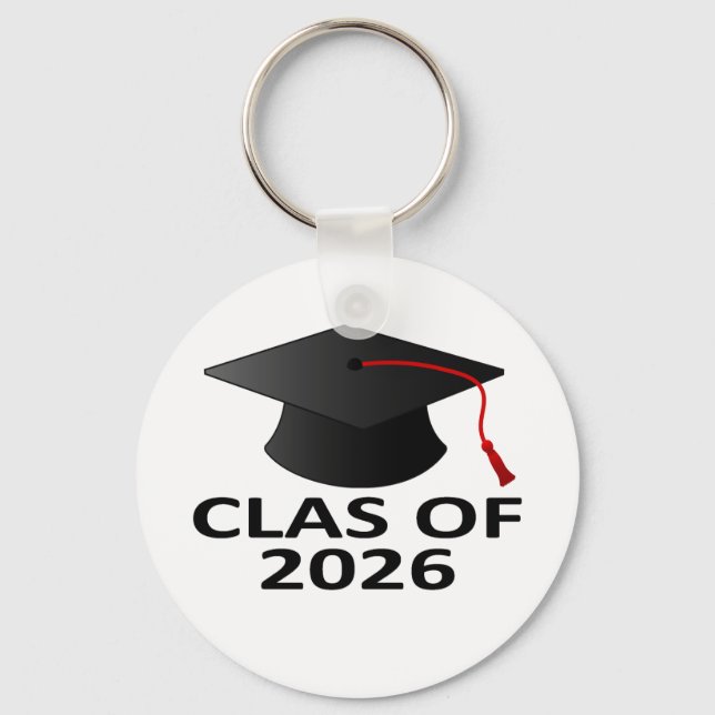 Studenten-klass 2026 T-Shirt.png Nyckelring (Framsida)