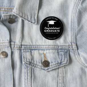 Studenten klass 20XX Grad Cap din Färg-Anpassning Knapp