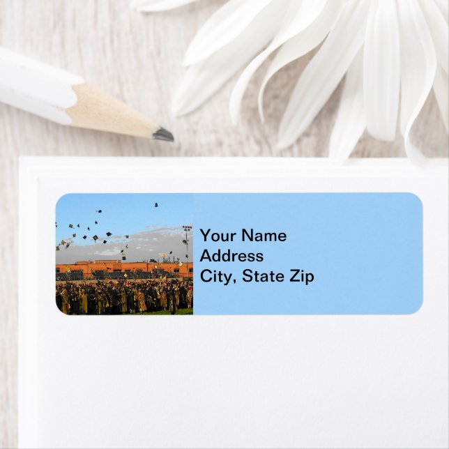 Studenten-klass 20XX i Fält Returadress Etikett (Insitu)