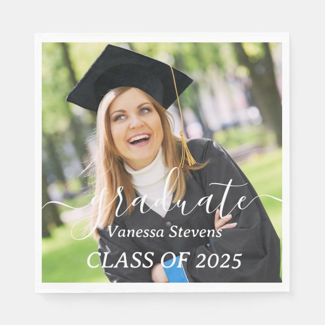 Studenten-klass för 2025-foto pappersservett (Framsidan)