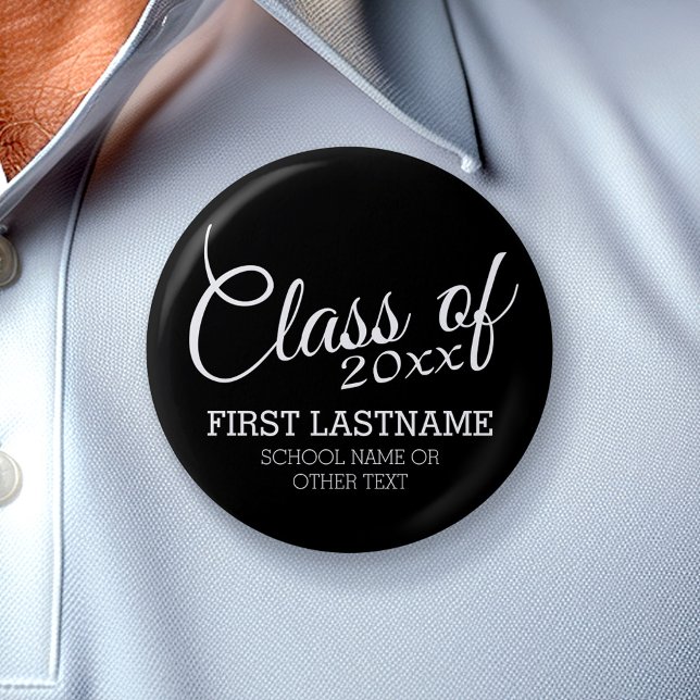 Studenten-klass för anpassad namnskola för ADD-år Knapp (Custom Graduation Button)