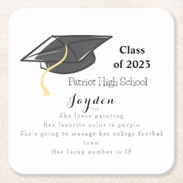 Studenten-klass för Anpassningsbarnas Roligtar Underlägg Papper Kvadrat