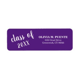 Studenten-klass för Lila Returadress Returadress Etikett