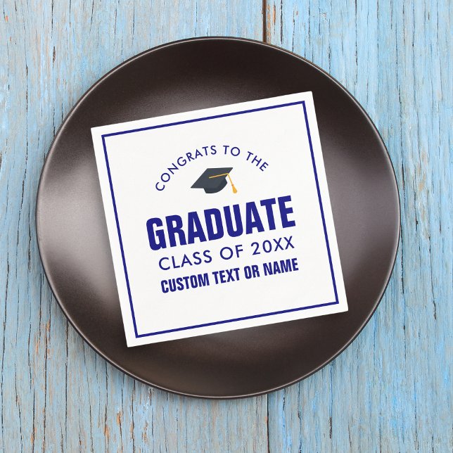 Studenten-klass på 20XX Din Färg Blue Pappersservett (Skapare uppladdad)