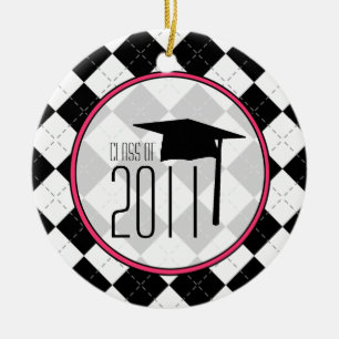 Studenten klassificerar av 2011 svart Argyle Julgransprydnad Keramik