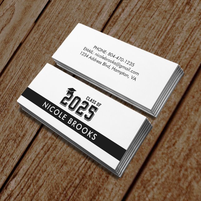 Studenten, kontaktinformationsklass Namn Mini Visitkort (Graduation Class of Contact Info Name Mini Business Card
)