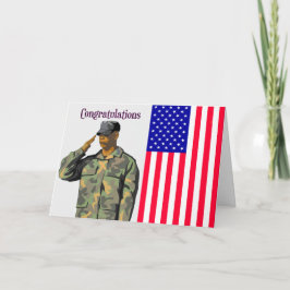 Studenten-kort för arméns startkamp Man & Flagga Kort