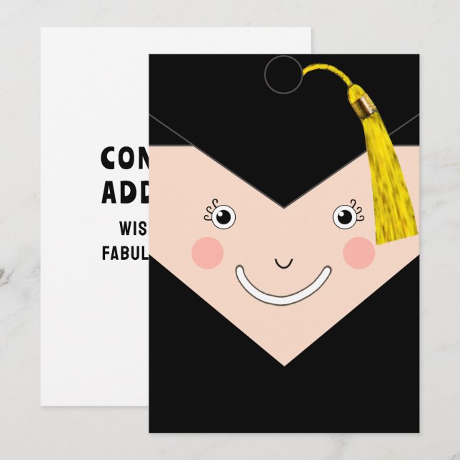 Studenten-kort för personlig (Fram/baksida)