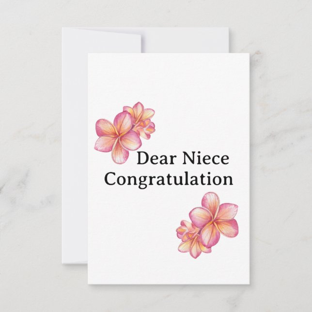 studenten-kort för systerdotter kort (Framsida)