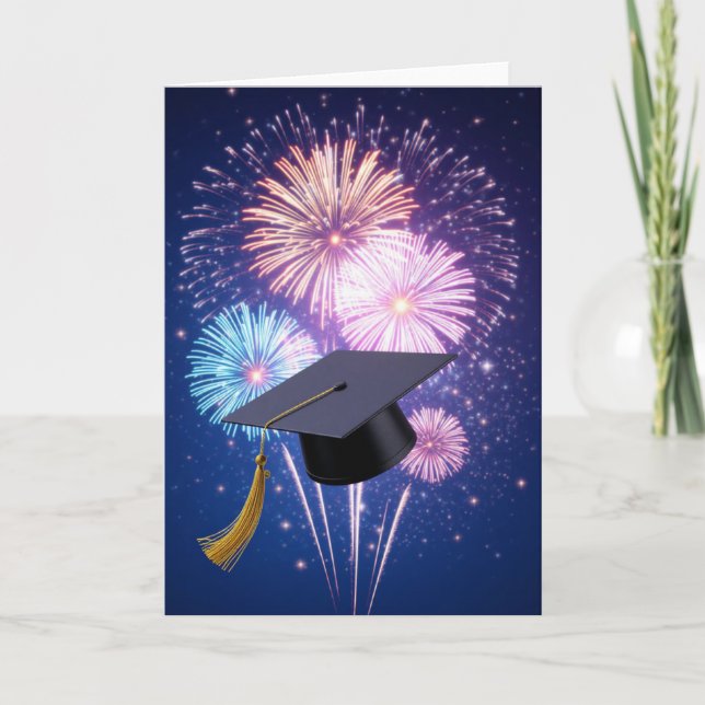 Studenten-kort,Gratulerar Grad, Studentfest Helgkort (Framsida)