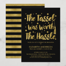 Studenten-kortet guld & Black Tassel