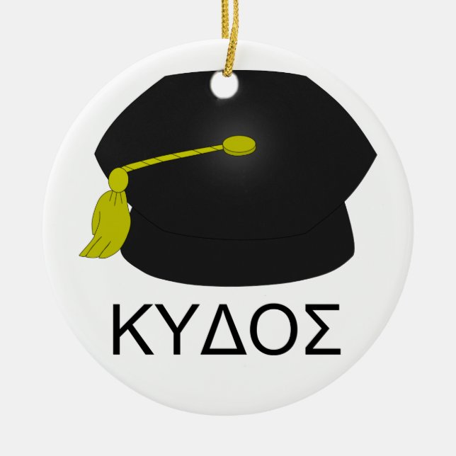 Studenten kudos-Ph.D. Julgransprydnad Keramik (Framsidan)