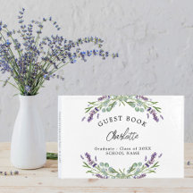 Studenten lavender violetta blommigtar eucalyptus