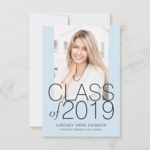 Studenten Light Blue Stacks-foto Inbjudan