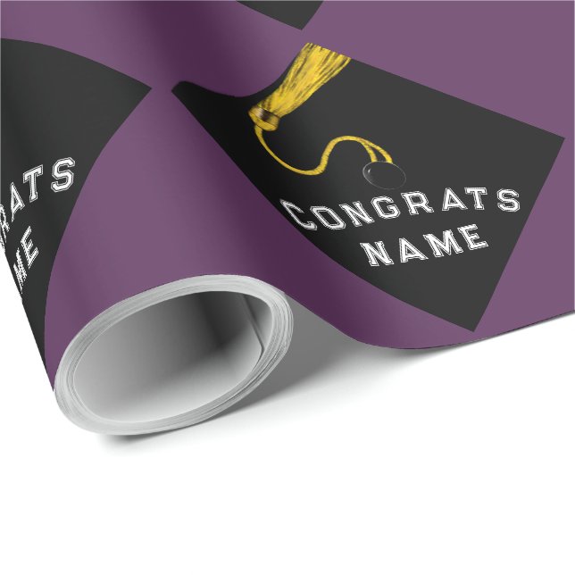 Studenten Lila Presentpapper (Rullad Hörn)