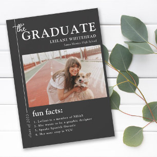 Studenten Magazine Roligt Facts Soft Black Meddelande