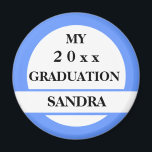 Studenten Magnet<br><div class="desc">Personifiera året,  och namn,  att ändra bakgrundsfärg på dessa personligstudentenmagneter,  att klicka "skräddarsy" knäppas,  då klickar "redigerar " >>Background" och väljer en färg.</div>