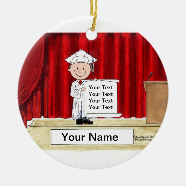 Studenten - Male Julgransprydnad Keramik (Framsidan)