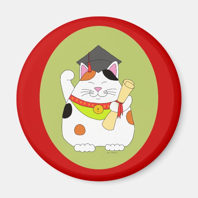 Studenten Maneki Neko Magnet (Framsidan)