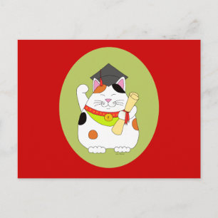 Studenten Maneki Neko Meddelande Vykort