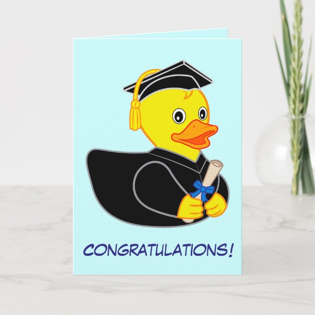 Studenten med den Rubber Ducky tecknaden Kort (Framsida)