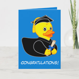 Studenten med Rubber Ducky Tecknad Kort