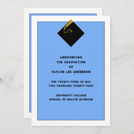 Studenten meddelande inbjudningar