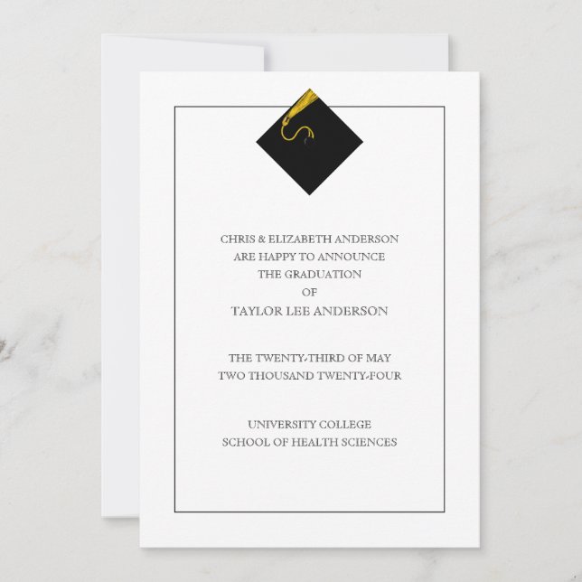 Studenten meddelande inbjudningar (Framsida)