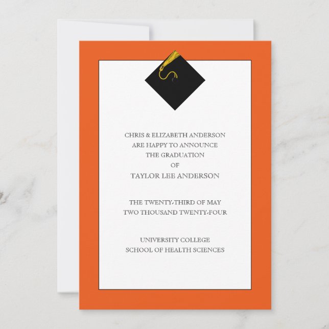 Studenten meddelande inbjudningar (Framsida)