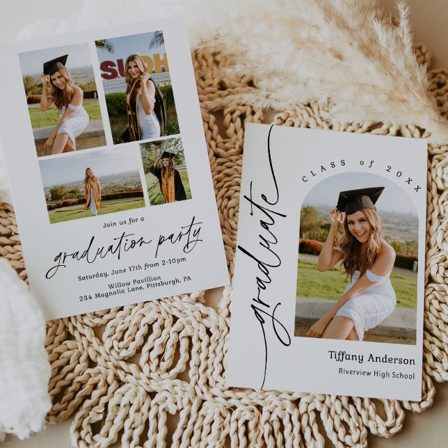 Studenten meddelande med foto inbjudningar (Skapare uppladdad)