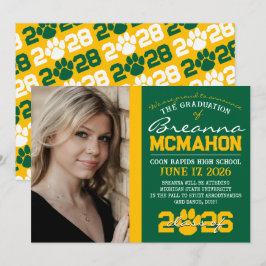 Studenten meddelande om utskrift av grönt i och Gu Inbjudningar