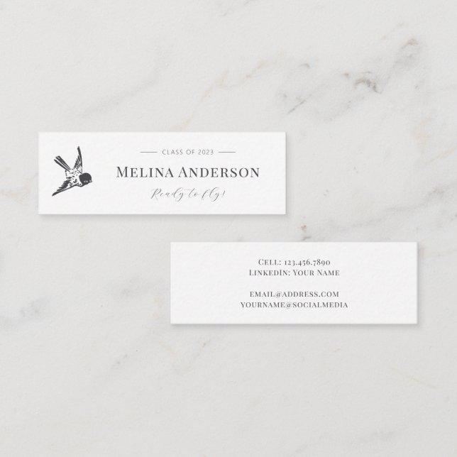 Studenten meddelande Student Simple Bird (Fram/baksida)