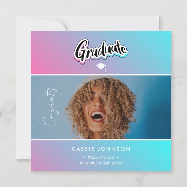 Studenten-meddelande Tack Kort (Framsida)